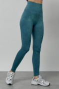 Купить Легинсы для фитнеса женские бирюзового цвета 1001Br, фото 3