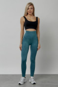 Купить Легинсы для фитнеса женские бирюзового цвета 1001Br, фото 7