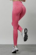 Купить Легинсы для фитнеса женские розового цвета 1001R, фото 17