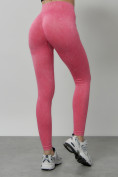 Купить Легинсы для фитнеса женские розового цвета 1001R, фото 18