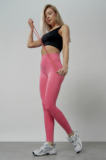 Купить Легинсы для фитнеса женские розового цвета 1001R, фото 2