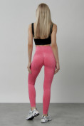 Купить Легинсы для фитнеса женские розового цвета 1001R, фото 6