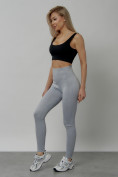 Купить Легинсы для фитнеса женские серого цвета 1001Sr, фото 15