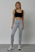 Купить Легинсы для фитнеса женские серого цвета 1001Sr, фото 19