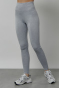 Купить Легинсы для фитнеса женские серого цвета 1001Sr, фото 2