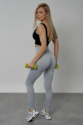 Купить Легинсы для фитнеса женские серого цвета 1001Sr, фото 22