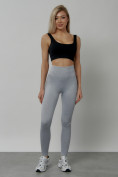 Купить Легинсы для фитнеса женские серого цвета 1001Sr, фото 7