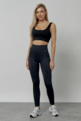 Купить Легинсы для фитнеса женские темно-серого цвета 1001TC, фото 19