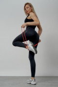 Купить Легинсы для фитнеса женские темно-серого цвета 1001TC, фото 2