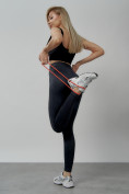 Купить Легинсы для фитнеса женские темно-серого цвета 1001TC, фото 23