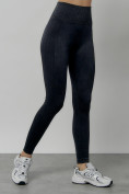 Купить Легинсы для фитнеса женские темно-серого цвета 1001TC, фото 6