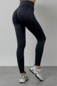 Купить Легинсы для фитнеса женские темно-серого цвета 1001TC, фото 7