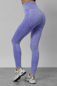 Купить Легинсы для фитнеса женские фиолетового цвета 1002F, фото 10