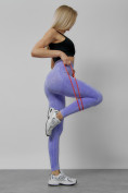 Купить Легинсы для фитнеса женские фиолетового цвета 1002F, фото 13