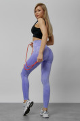 Купить Легинсы для фитнеса женские фиолетового цвета 1002F, фото 16