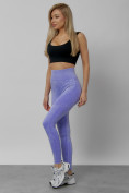 Купить Легинсы для фитнеса женские фиолетового цвета 1002F, фото 2