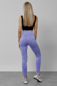 Купить Легинсы для фитнеса женские фиолетового цвета 1002F, фото 3