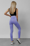 Купить Легинсы для фитнеса женские фиолетового цвета 1002F, фото 4