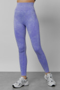 Купить Легинсы для фитнеса женские фиолетового цвета 1002F, фото 7