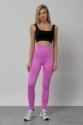Купить Легинсы для фитнеса женские розового цвета 1002R, фото 10