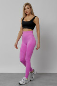 Купить Легинсы для фитнеса женские розового цвета 1002R, фото 11