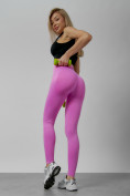 Купить Легинсы для фитнеса женские розового цвета 1002R, фото 17