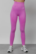Купить Легинсы для фитнеса женские розового цвета 1002R, фото 4