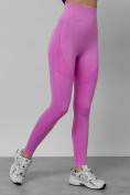 Купить Легинсы для фитнеса женские розового цвета 1002R, фото 6