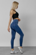 Купить Легинсы для фитнеса женские синего цвета 1002S, фото 14