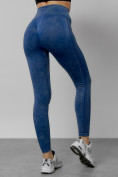 Купить Легинсы для фитнеса женские синего цвета 1002S, фото 7