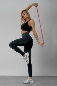Купить Легинсы для фитнеса женские темно-серого цвета 1002TC, фото 8