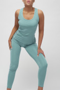 Купить Костюм для фитнеса женский бирюзового цвета 1003Br, фото 11