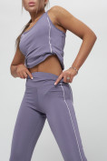 Купить Костюм для фитнеса женский фиолетового цвета 1003F, фото 11