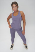 Купить Костюм для фитнеса женский фиолетового цвета 1003F, фото 15