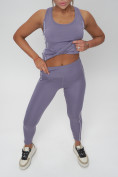 Купить Костюм для фитнеса женский фиолетового цвета 1003F, фото 16