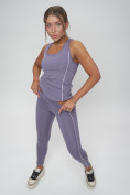 Купить Костюм для фитнеса женский фиолетового цвета 1003F, фото 17