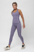 Купить Костюм для фитнеса женский фиолетового цвета 1003F, фото 3