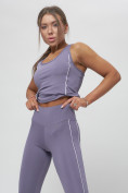 Купить Костюм для фитнеса женский фиолетового цвета 1003F, фото 9