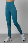 Купить Легинсы для фитнеса женские бирюзового цвета 1004Br, фото 3
