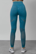 Купить Легинсы для фитнеса женские бирюзового цвета 1004Br, фото 5