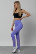 Купить Легинсы для фитнеса женские фиолетового цвета 1004F, фото 2
