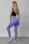 Купить Легинсы для фитнеса женские фиолетового цвета 1004F, фото 3
