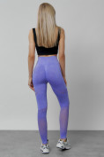 Купить Легинсы для фитнеса женские фиолетового цвета 1004F, фото 4