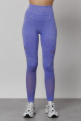 Купить Легинсы для фитнеса женские фиолетового цвета 1004F, фото 8