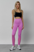 Купить Легинсы для фитнеса женские розового цвета 1004R