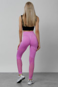 Купить Легинсы для фитнеса женские розового цвета 1004R, фото 4