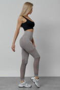 Купить Легинсы для фитнеса женские серого цвета 1004Sr, фото 18