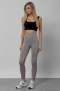 Купить Легинсы для фитнеса женские серого цвета 1004Sr, фото 20