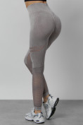 Купить Легинсы для фитнеса женские серого цвета 1004Sr, фото 5