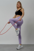 Купить Легинсы для фитнеса женские фиолетового цвета 1005F, фото 2